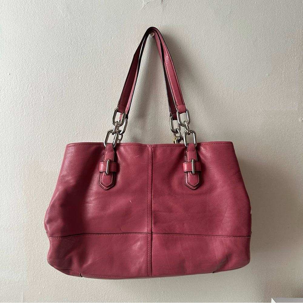INSANE Pink Brick Colored Coach Shoulder Bag - Picture 5 of 10